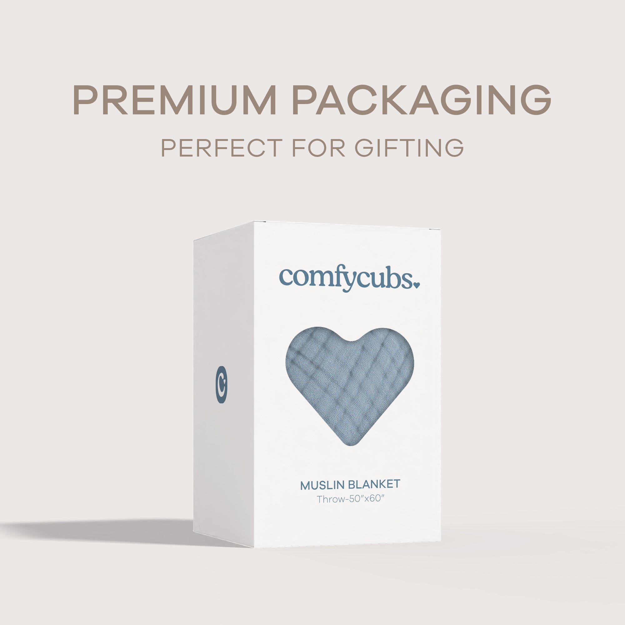 Adult Muslin Blanket in Pacific Blue