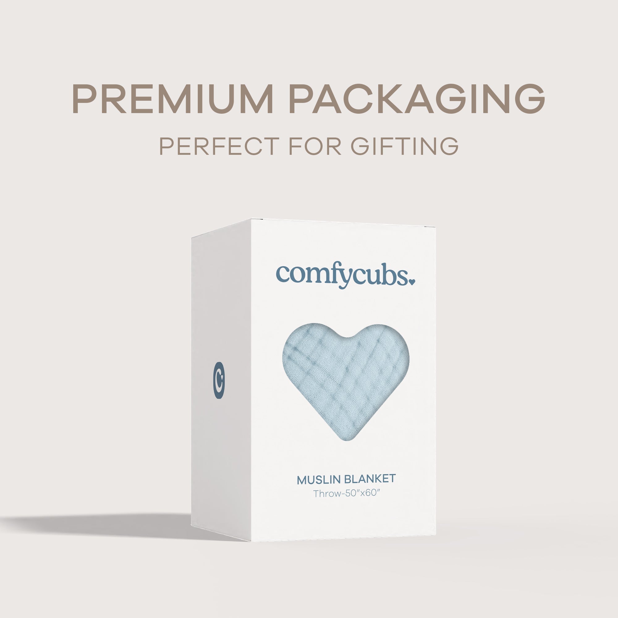 Adult Muslin Blanket in Sky Blue