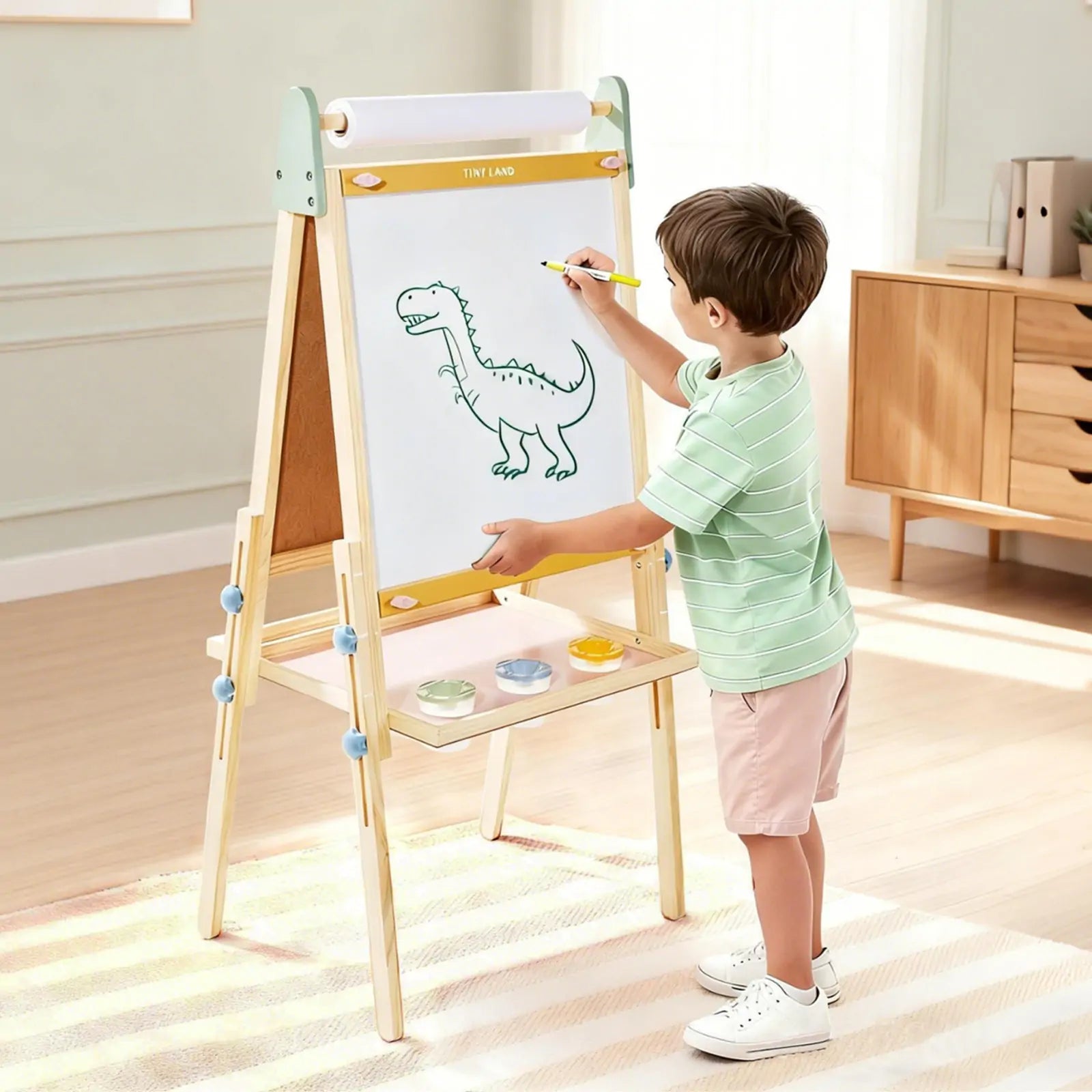 Tiny Land® 3-in-1 Art Easel for Kids - Morandi
