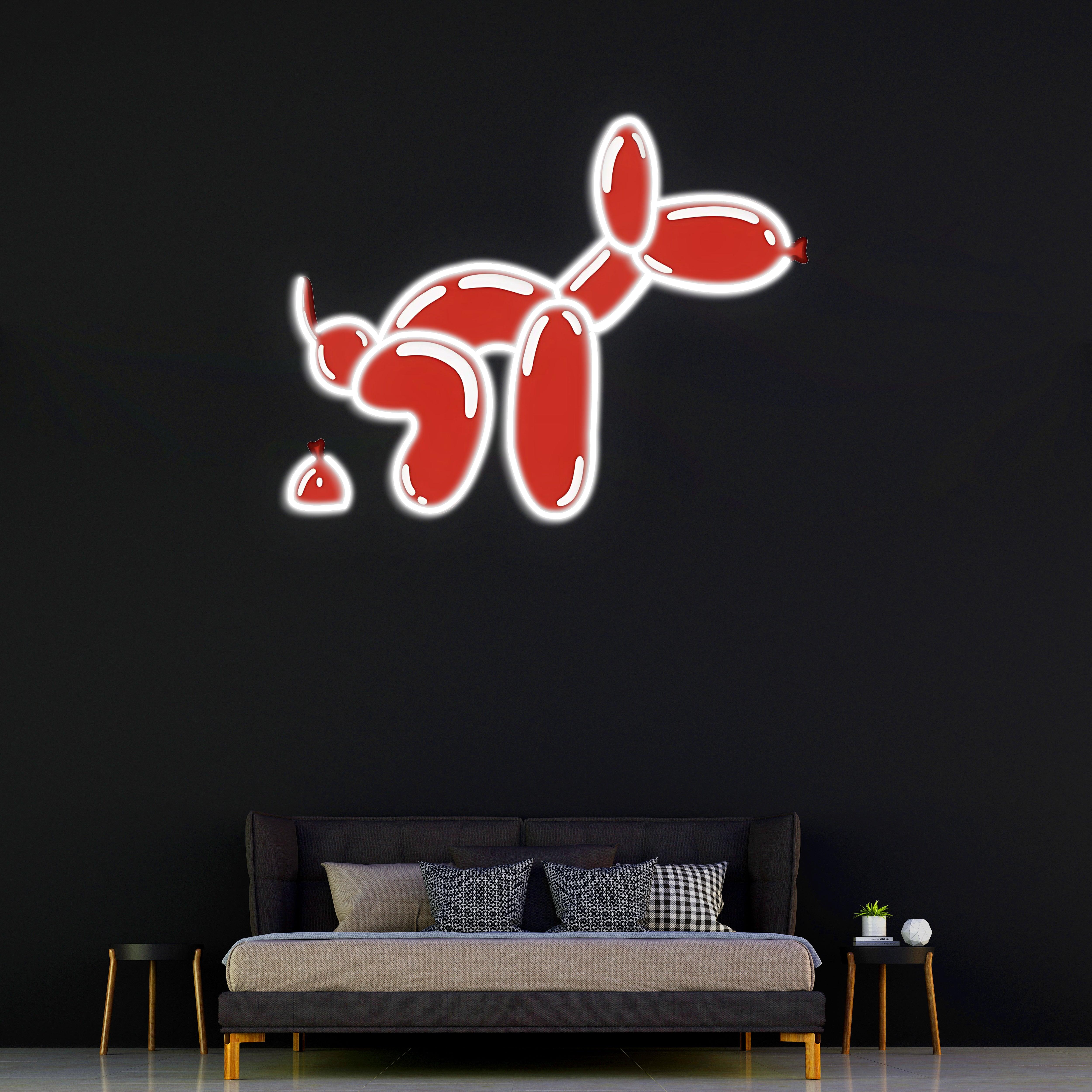 UV Printed Dog Neon Sign, Neon Wall Art, Neon Light Sign, Custom Neon Sign, UV Print Neon Sign, Acrylic Neon Sign, Housewarming Gifts
