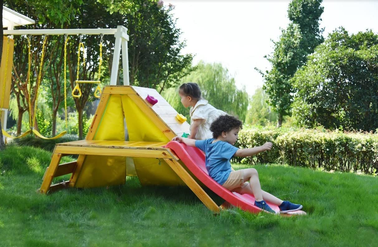 Palm - 5-in-1 Outdoor and Indoor Playground Playset Outdoor Avenlur.com   