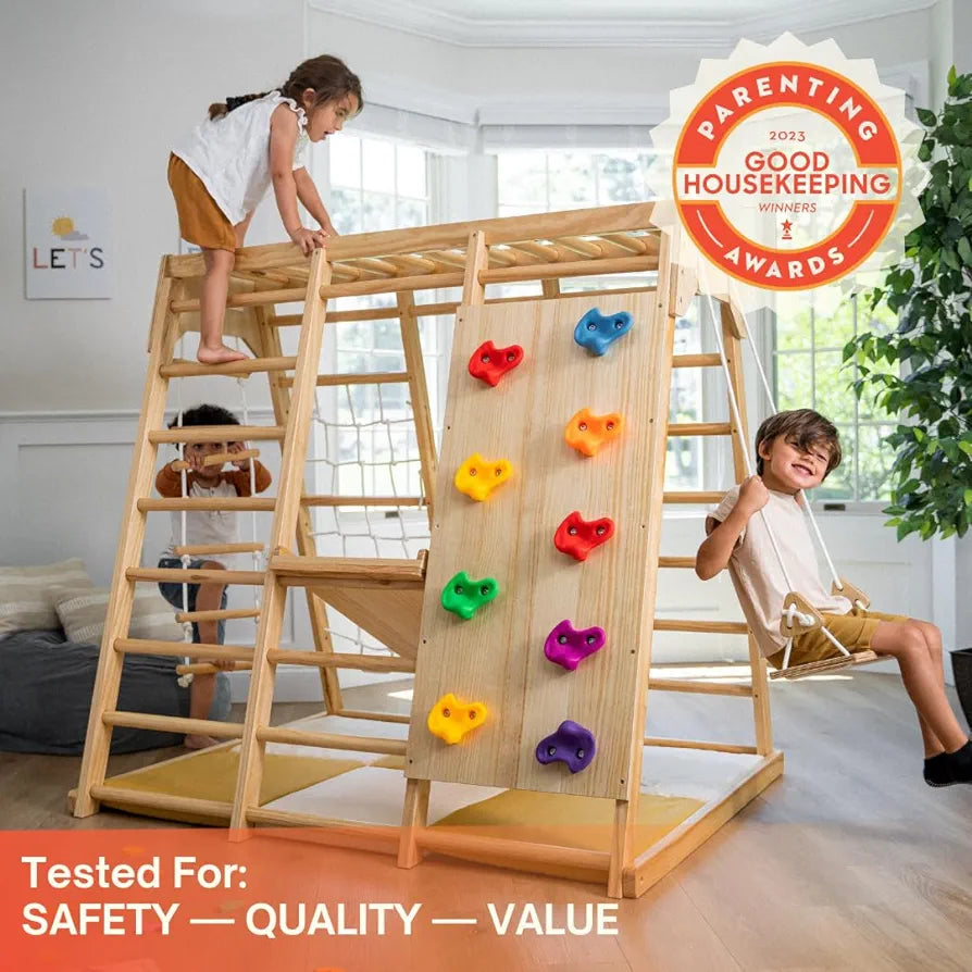 Magnolia - Real Wood 7-in-1 Playset Indoor Avenlur.com Natural Medium ('47'x'43'x47') 