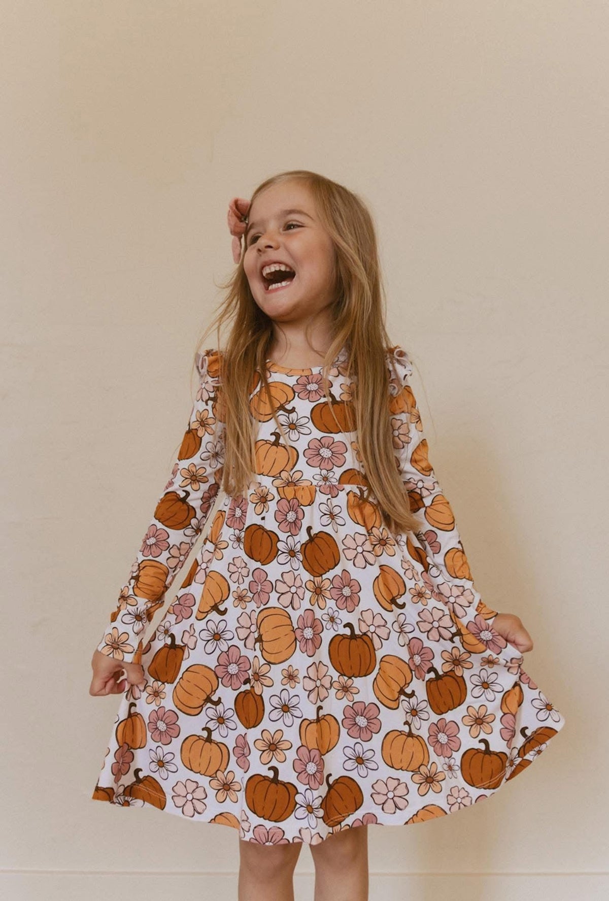 Autumn Floral Bamboo Twirl Dress