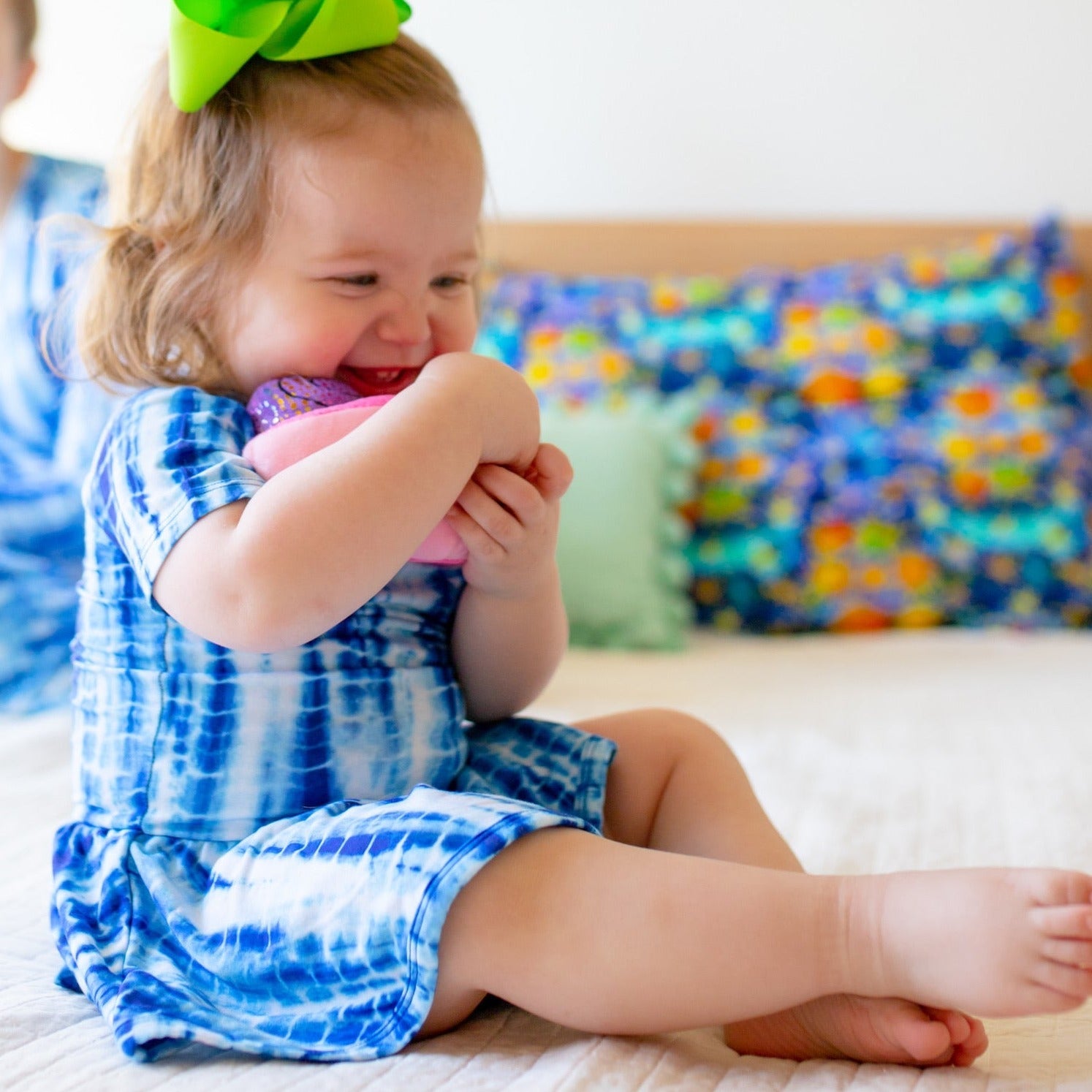 Shibori Short Sleeve Leotard Dress