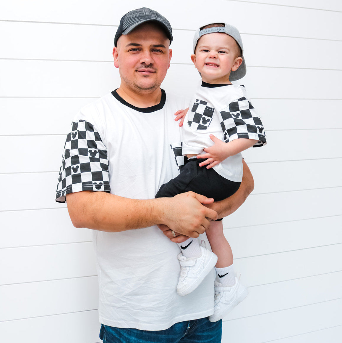 Black Checkered Pocket Toddler & Kids T Shirt