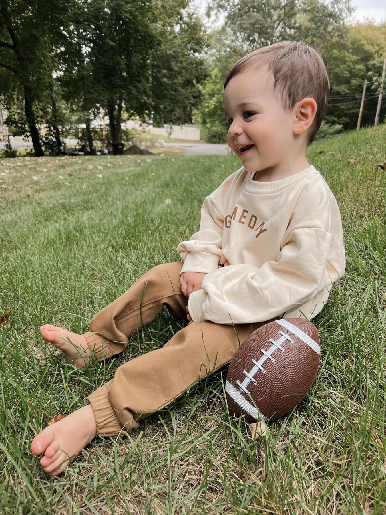 Cream ‘Gameday’ Crewneck Sweatshirt