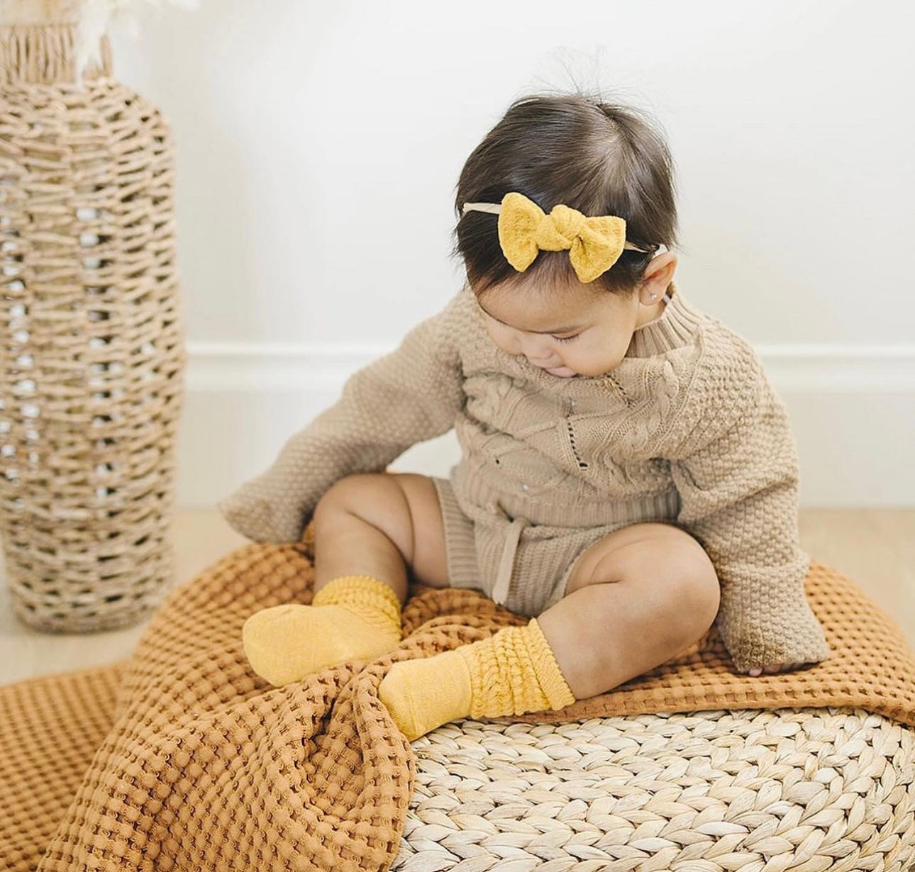 Mustard Scrunchie Socks