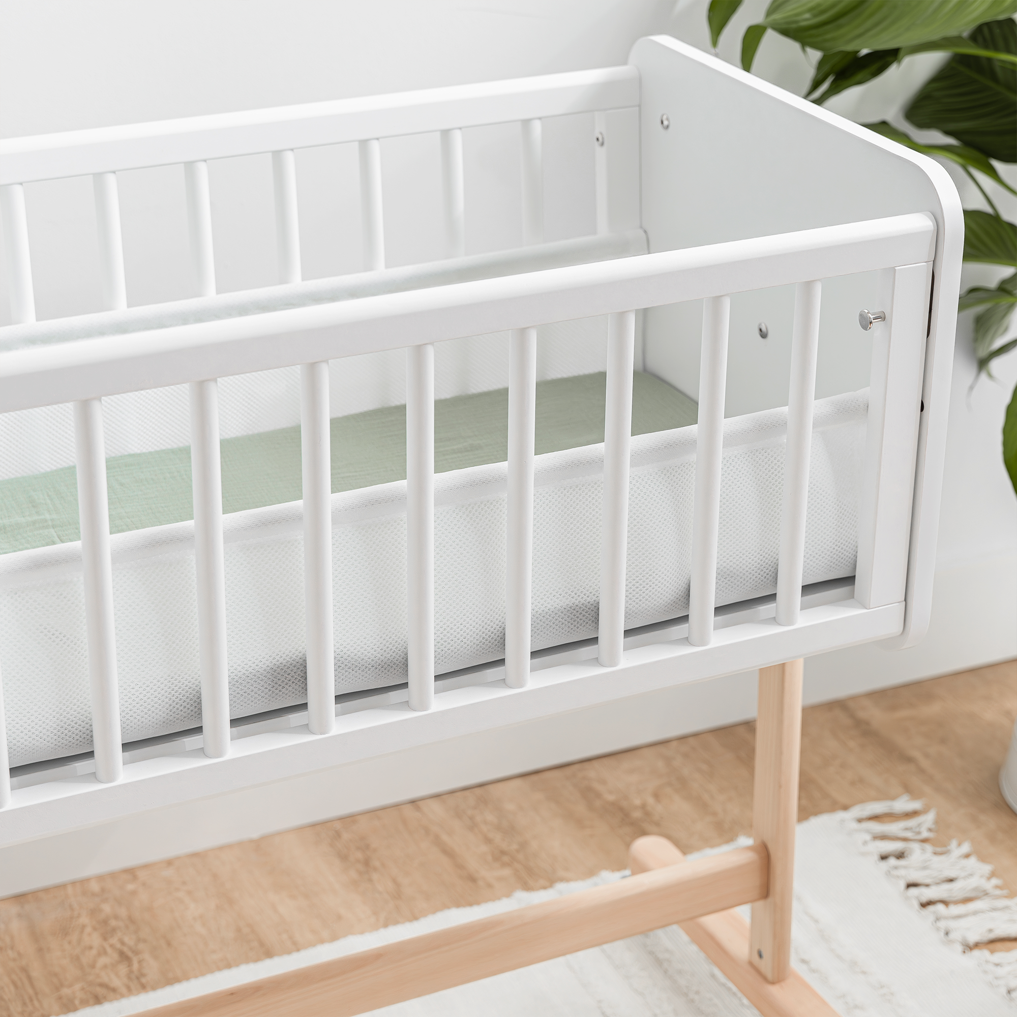 Wooden Bedside Bassinet Sleeper by Comfy Cubs