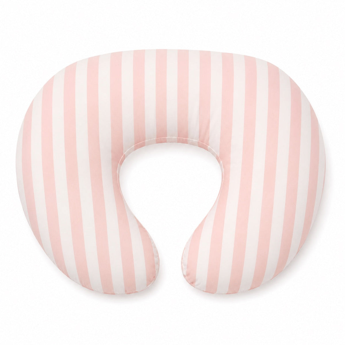 Pink White Stripe Ruffle Nursing Pillow Cover
