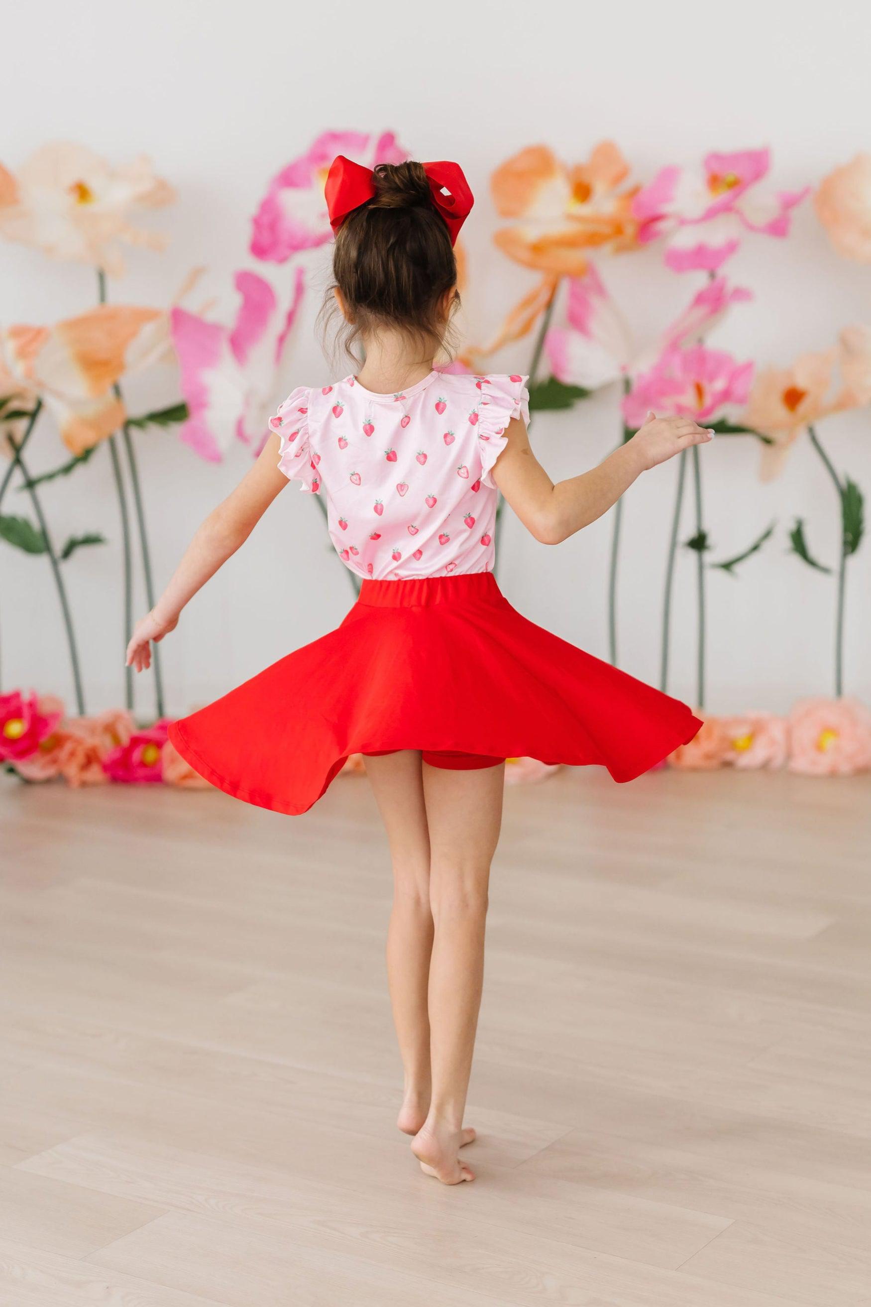 Red Twirl Skort