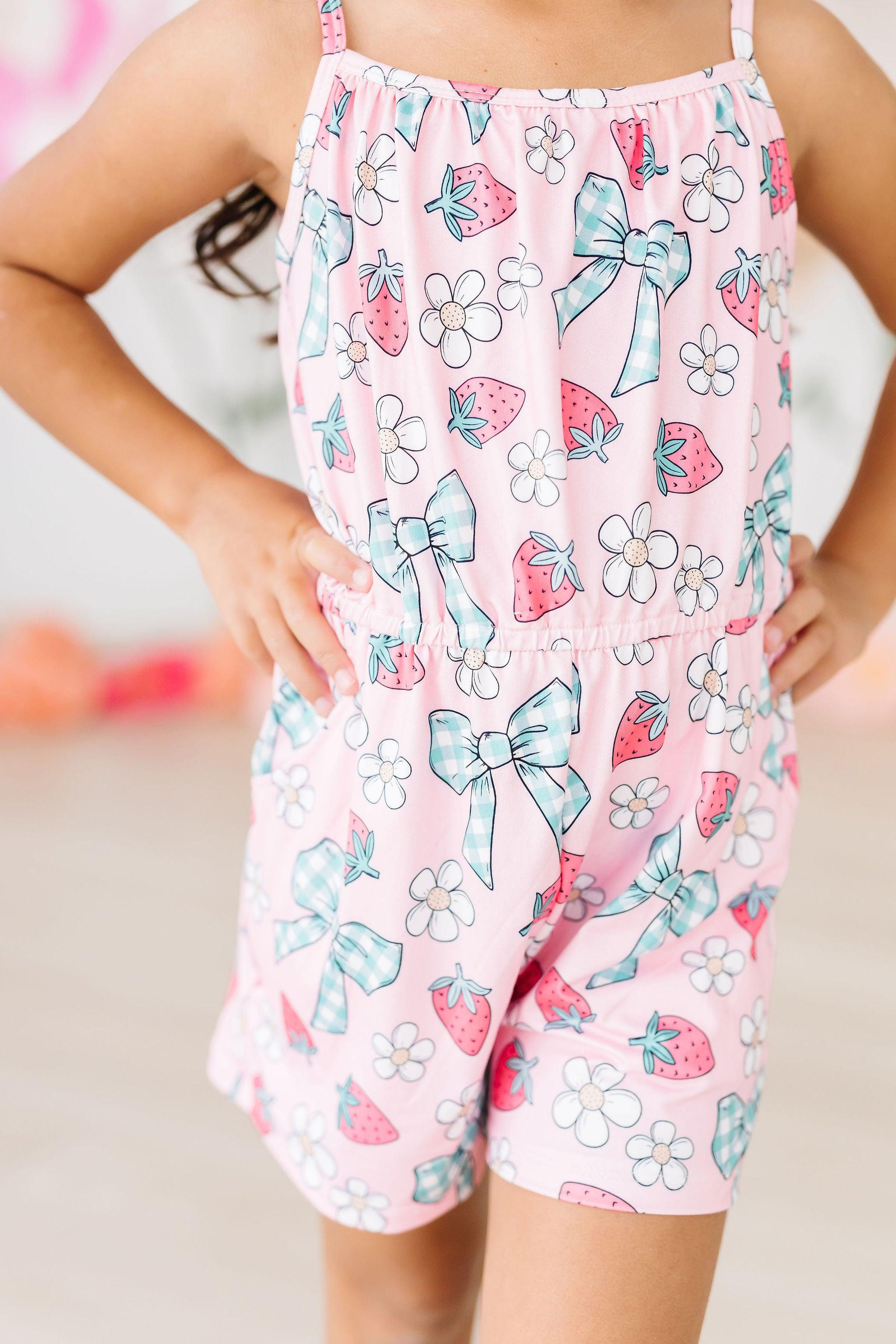 Berry Picnic Strappy Play Romper