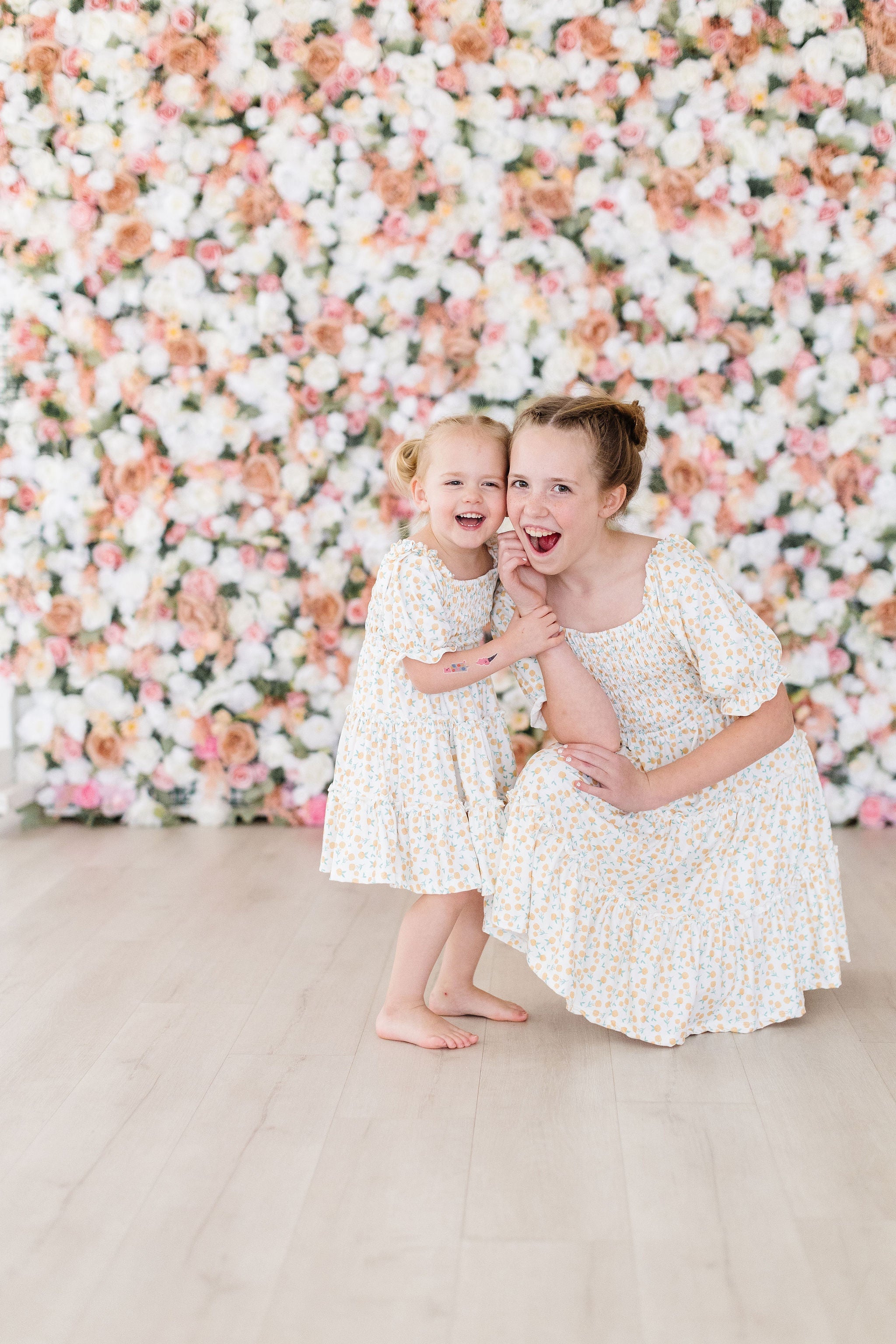 Marvelous Marigolds Smocked Ruffle Dress