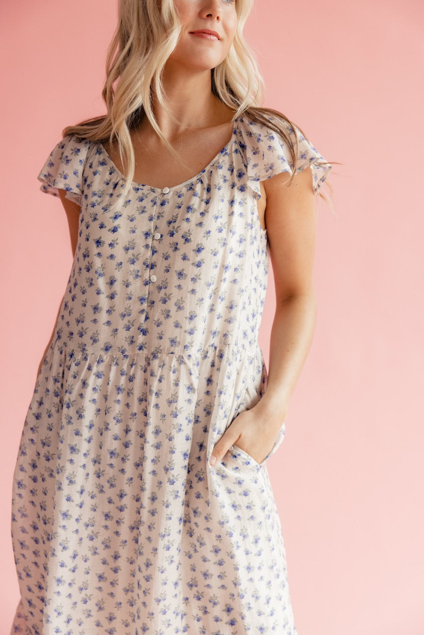 Zephyr Flutter Sleeve Dress