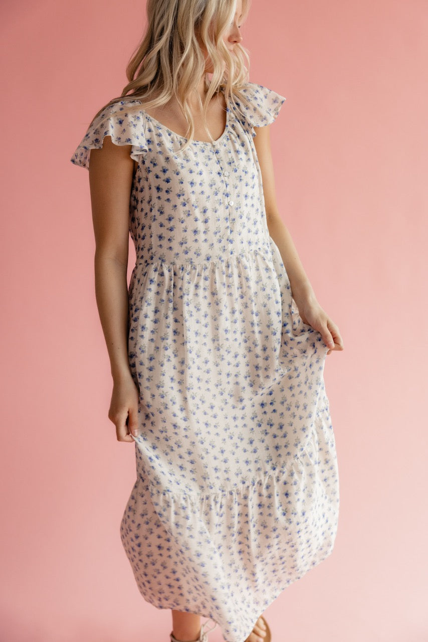 Zephyr Flutter Sleeve Dress