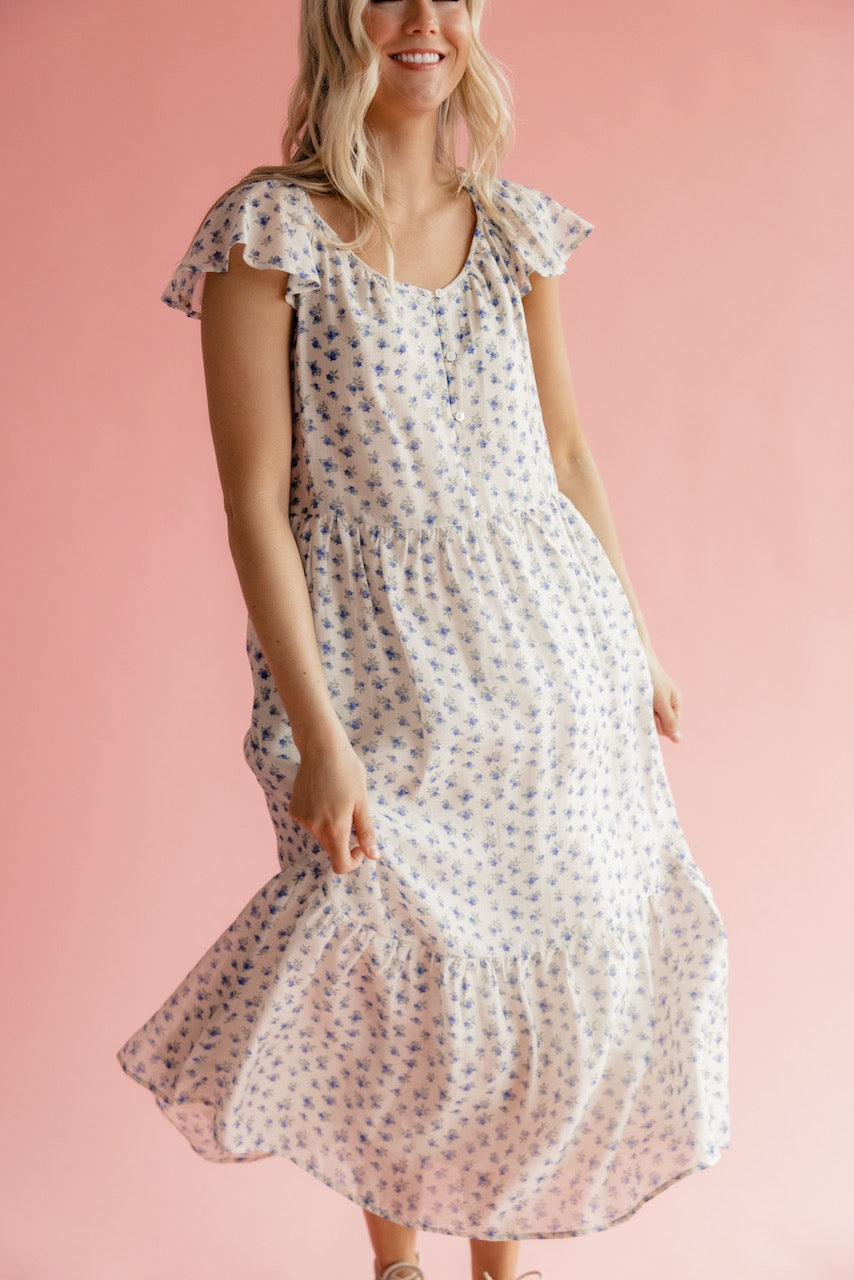 Zephyr Flutter Sleeve Dress