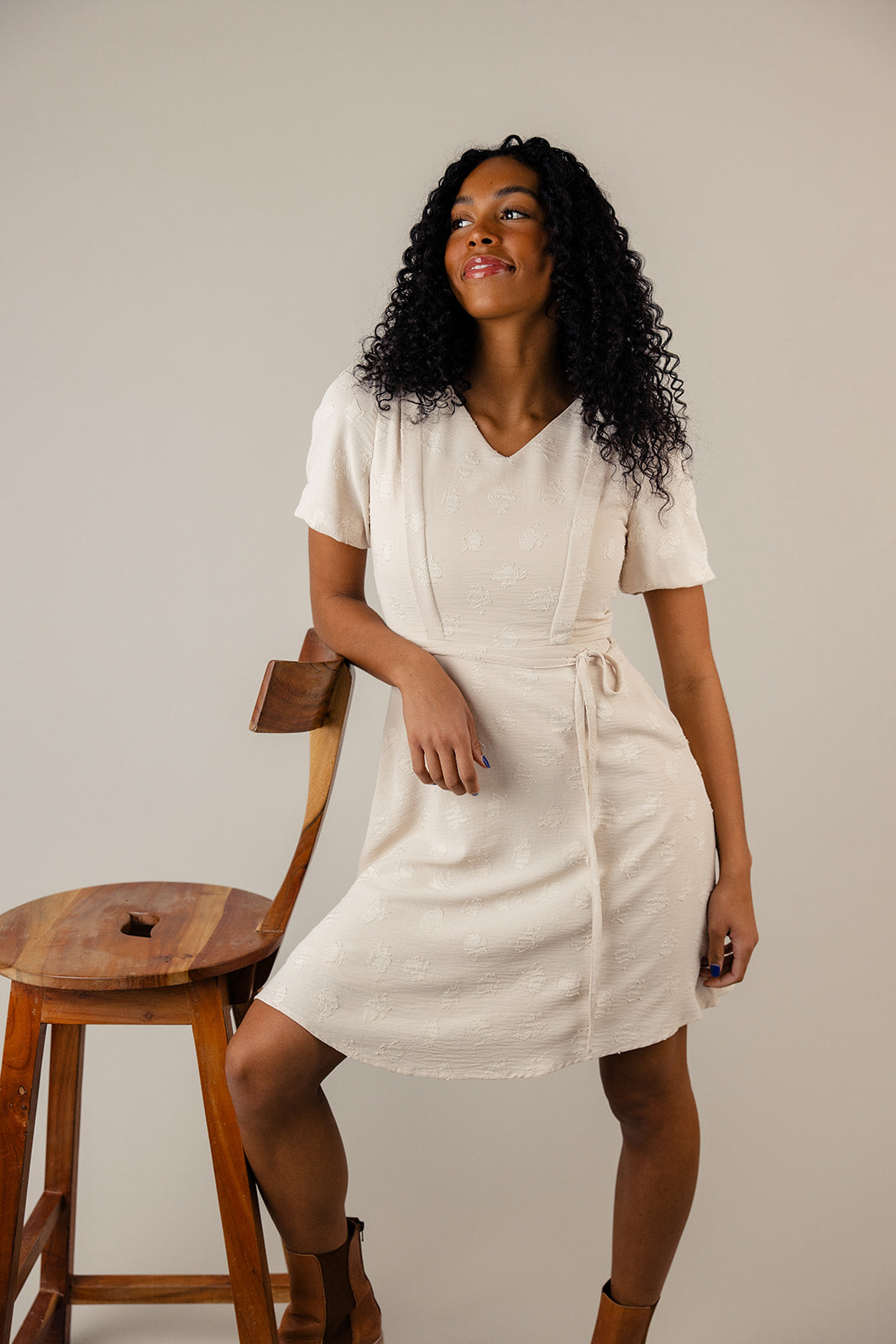 Alyssa Embossed MOM Dress