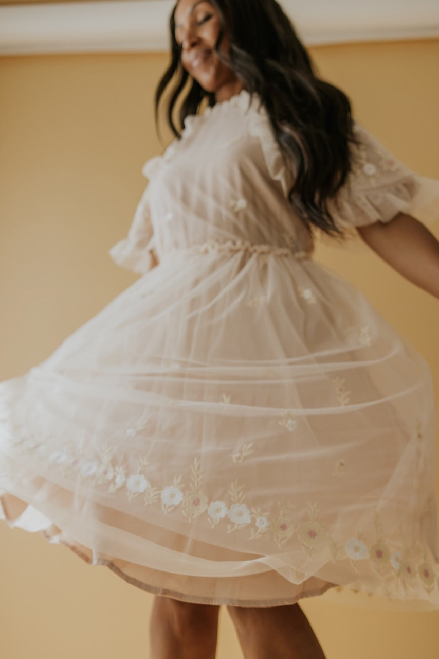 SALT Rosalind Embroidered Tulle Dress SALT Rosalind Embroidered Tulle Dress