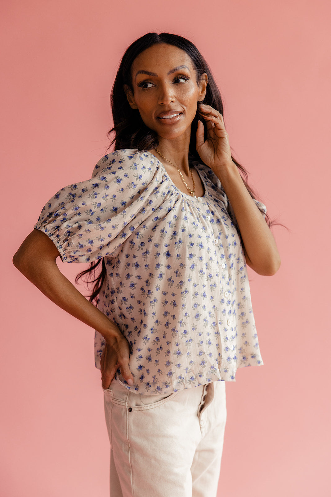 Arla Button Down Blouse
