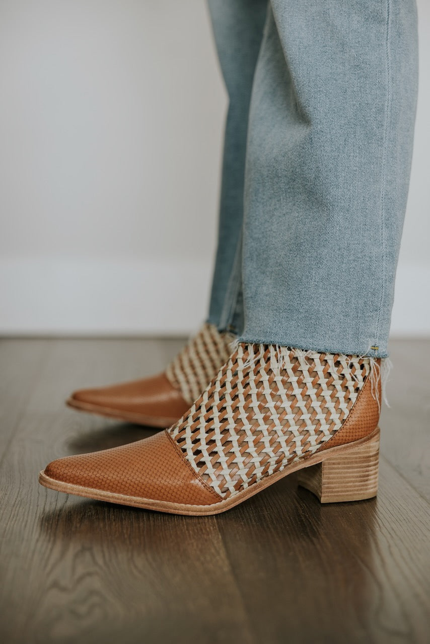 Opening Night Woven Ankle Boot