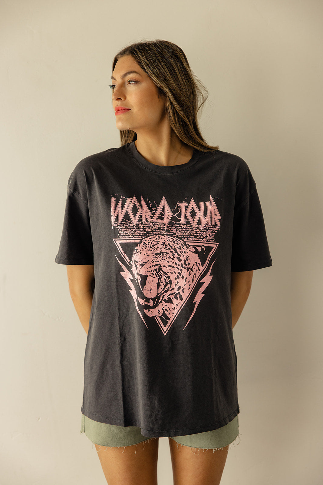 World Tour Leopard Graphic Tee