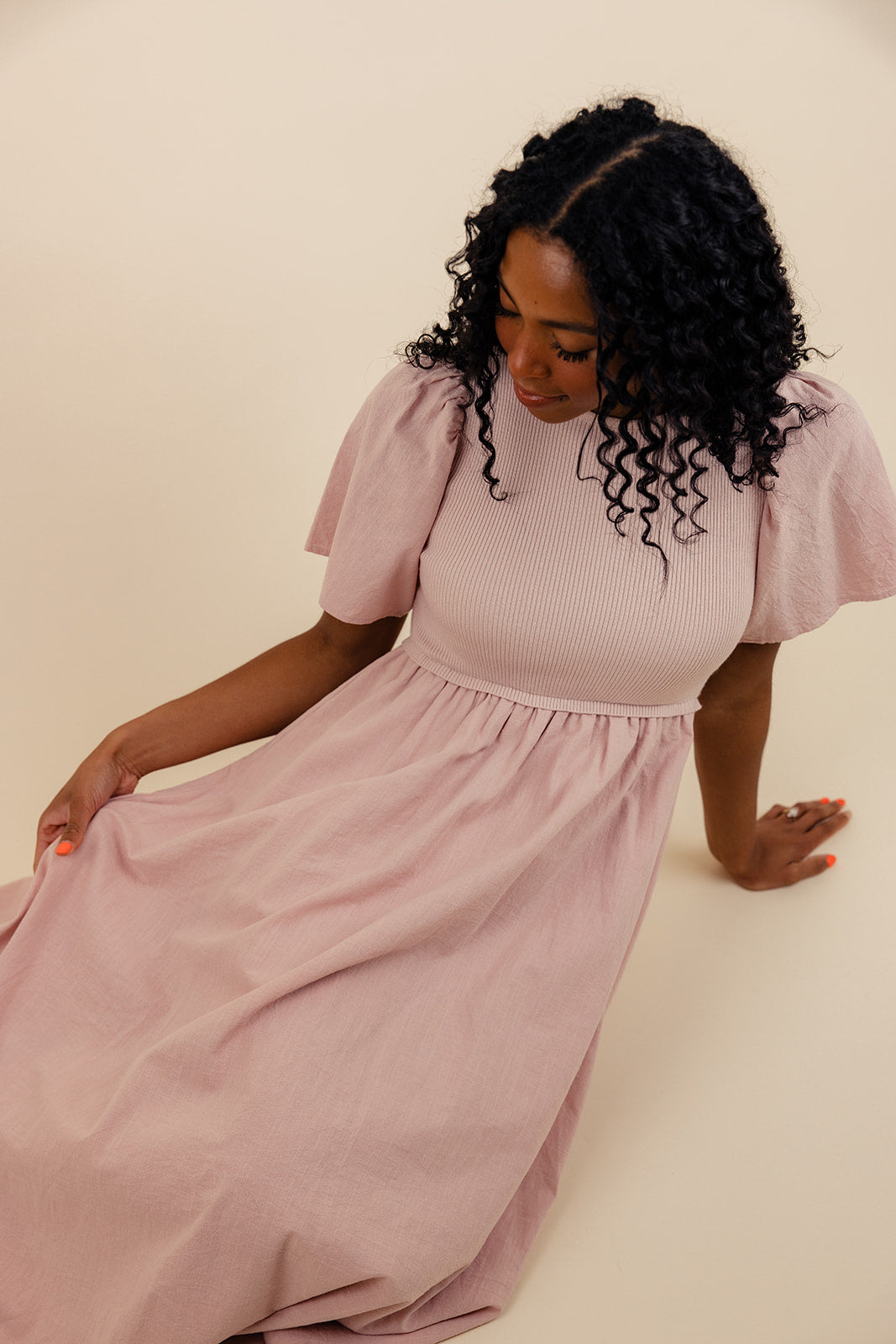 Shauna Flutter Sleeve Dress