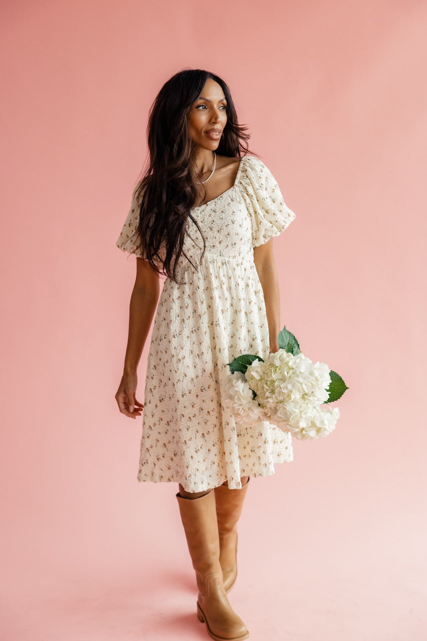 Hadlee Textured Puff Sleeve Dress