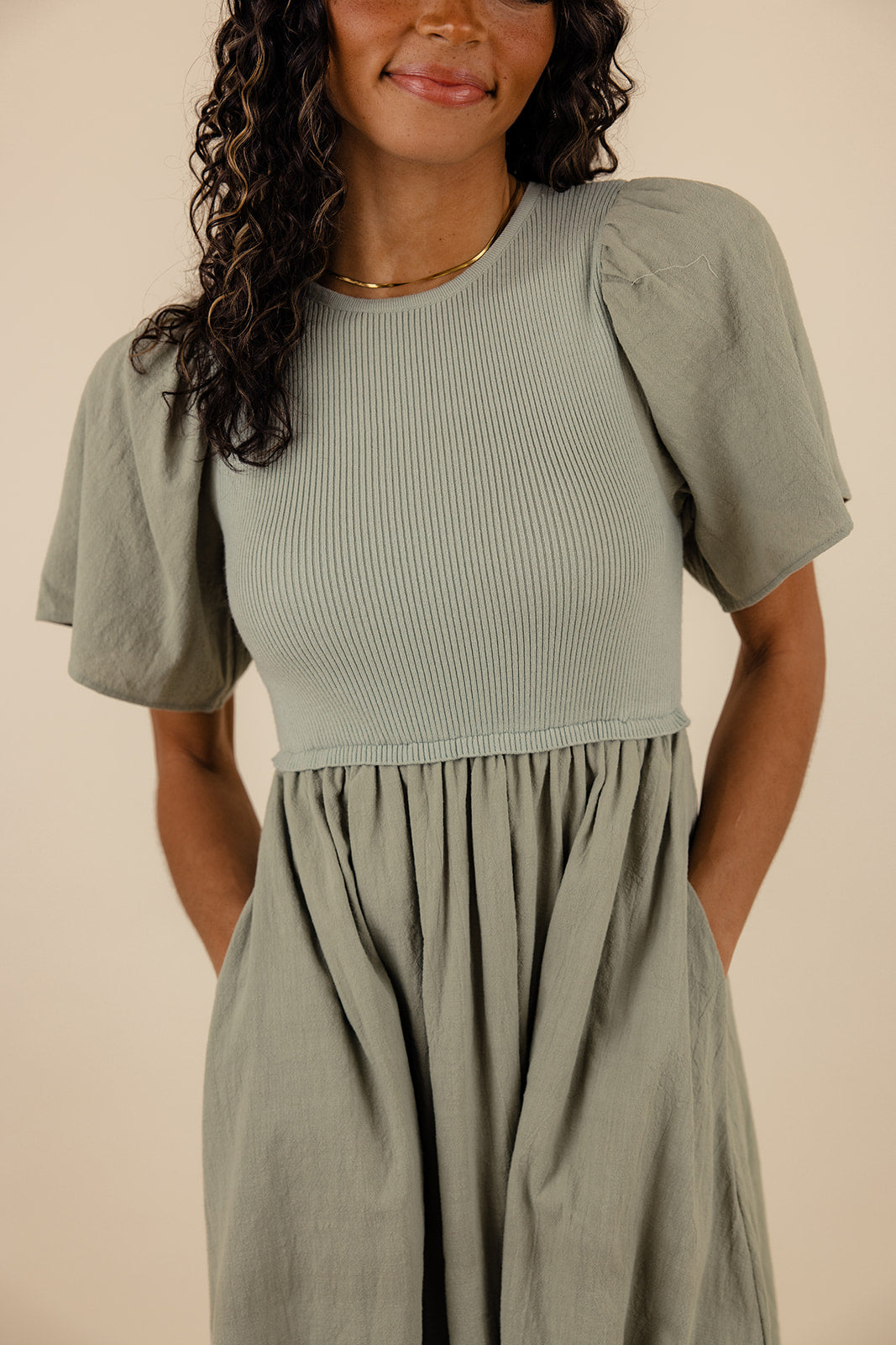 Shauna Flutter Sleeve Dress