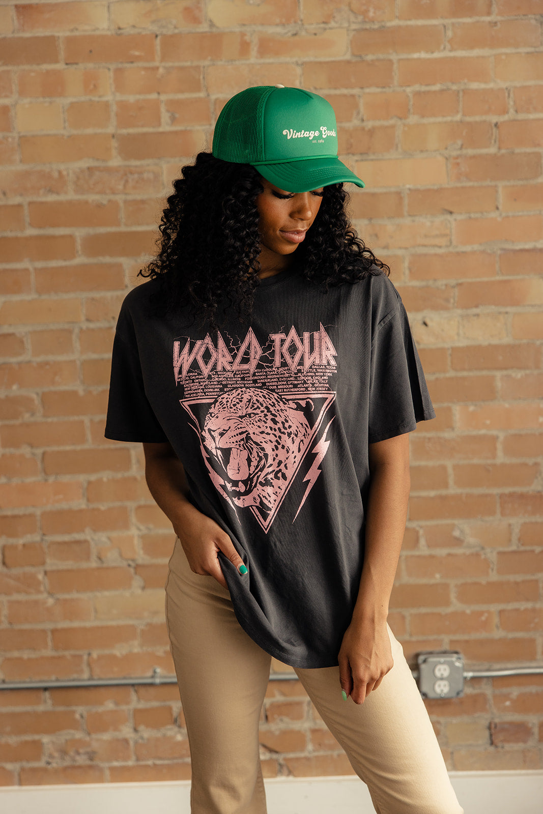 World Tour Leopard Graphic Tee