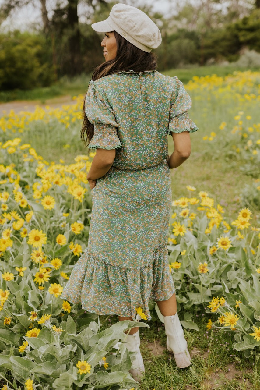 SALT Cressida Floral Ruffle Skirt