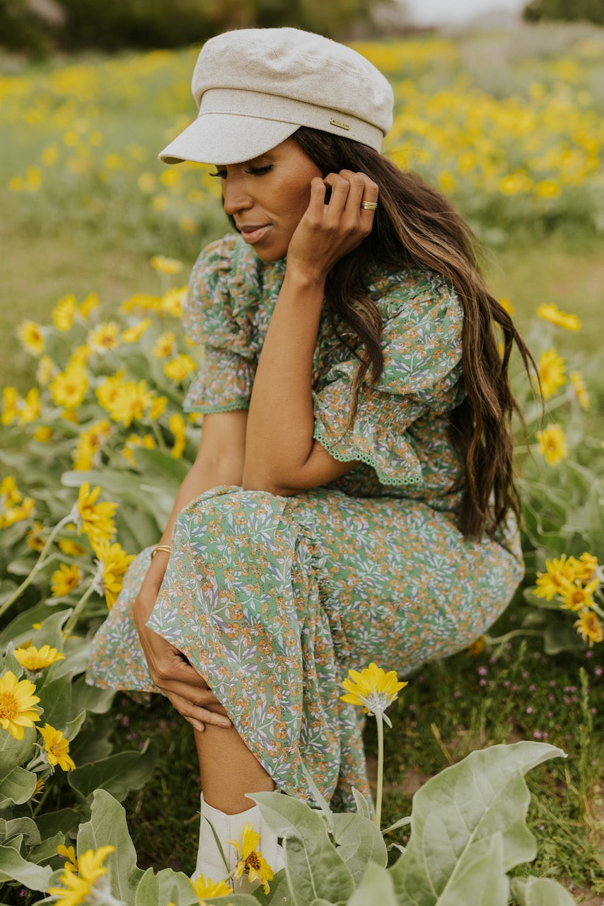 SALT Cressida Floral Ruffled Blouse