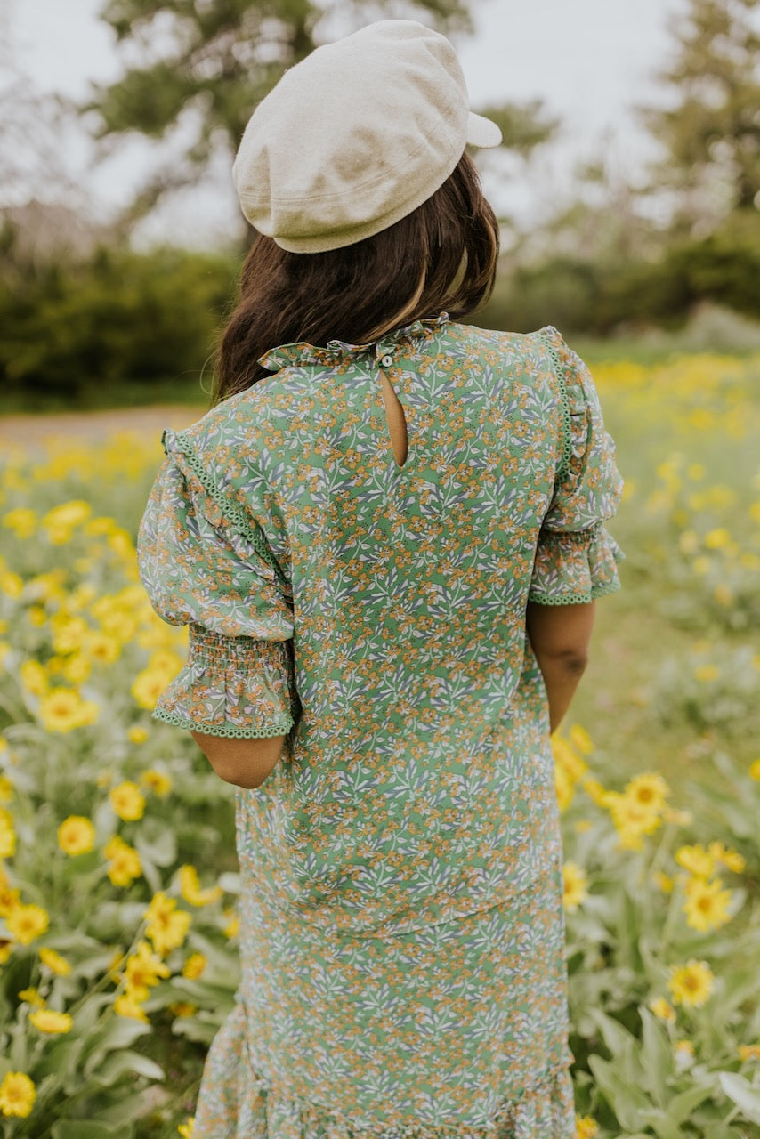 SALT Cressida Floral Ruffled Blouse