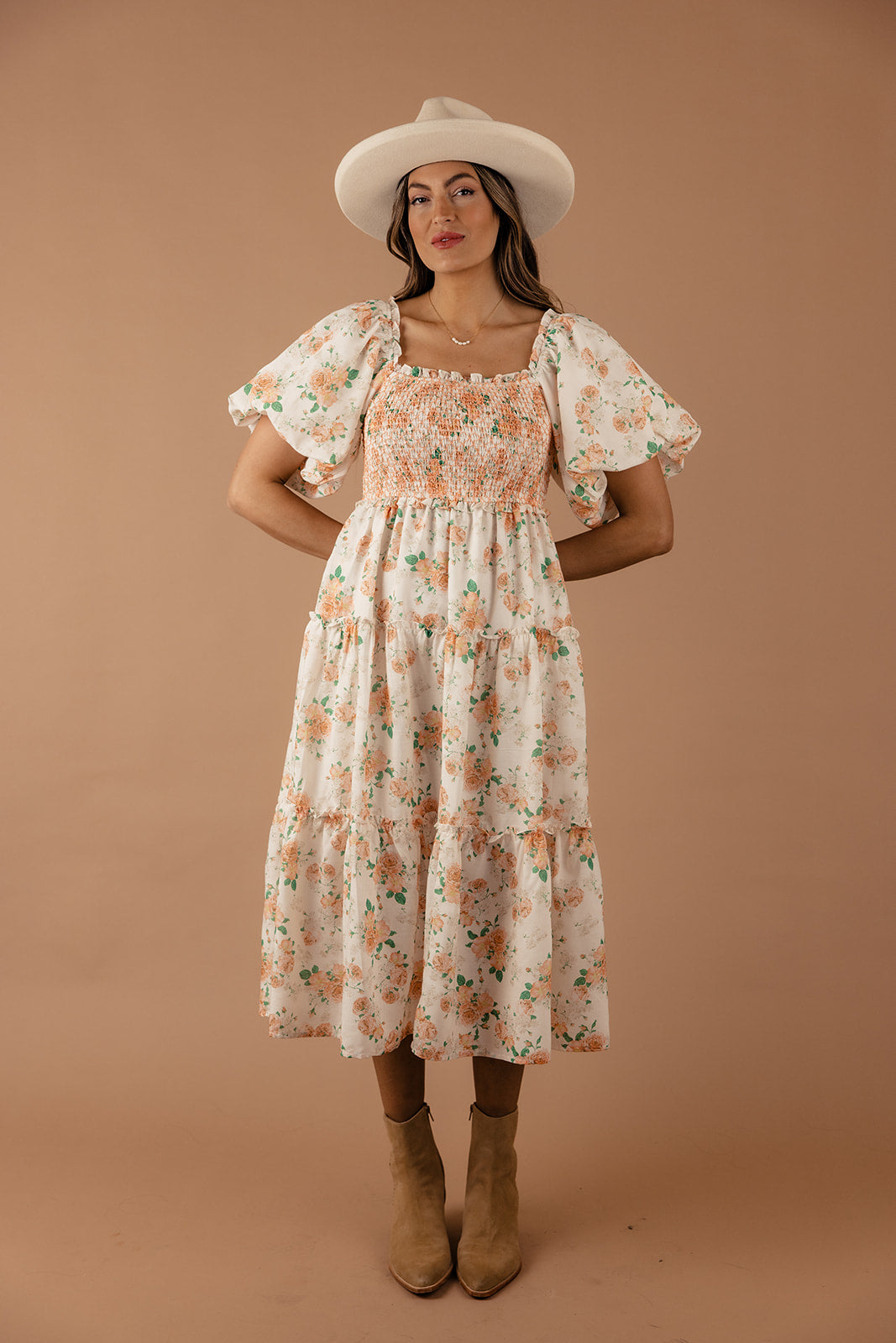 Charlotte Rose Smocked Midi