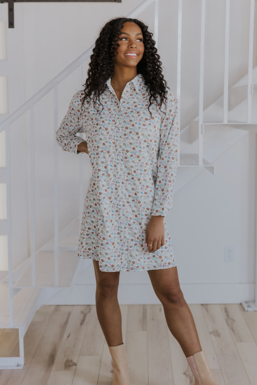 All Kinds of Magic Floral Shirt Dress