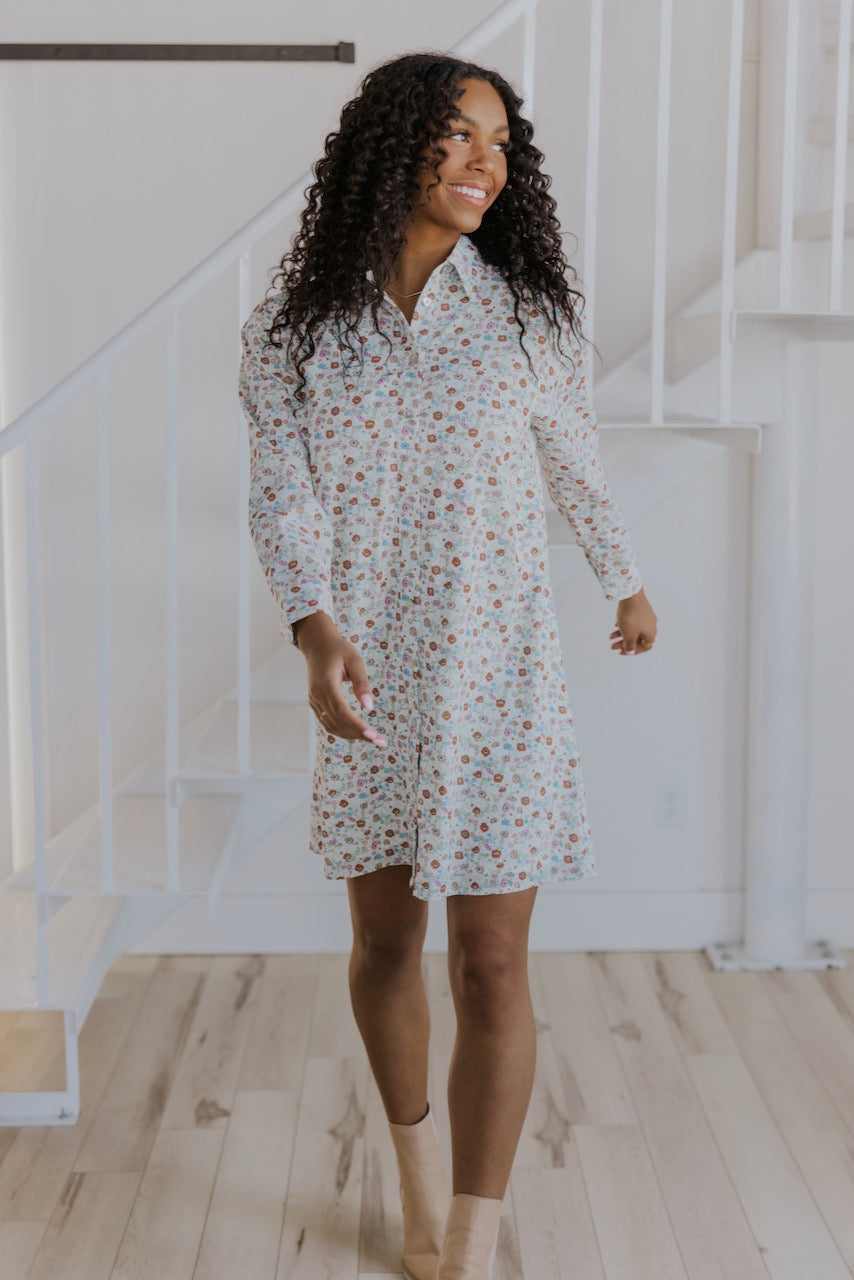 All Kinds of Magic Floral Shirt Dress