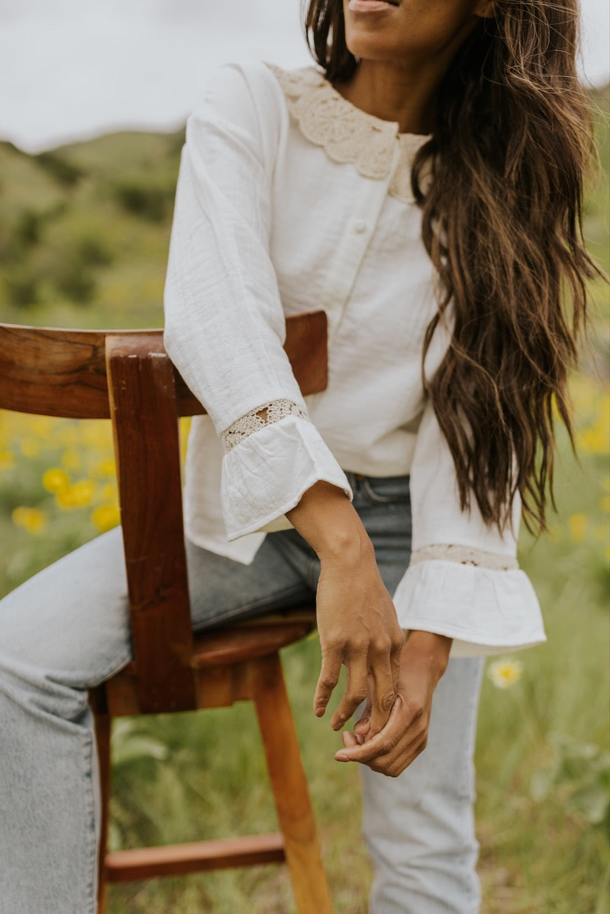 SALT River Oaks Lace Collar Blouse