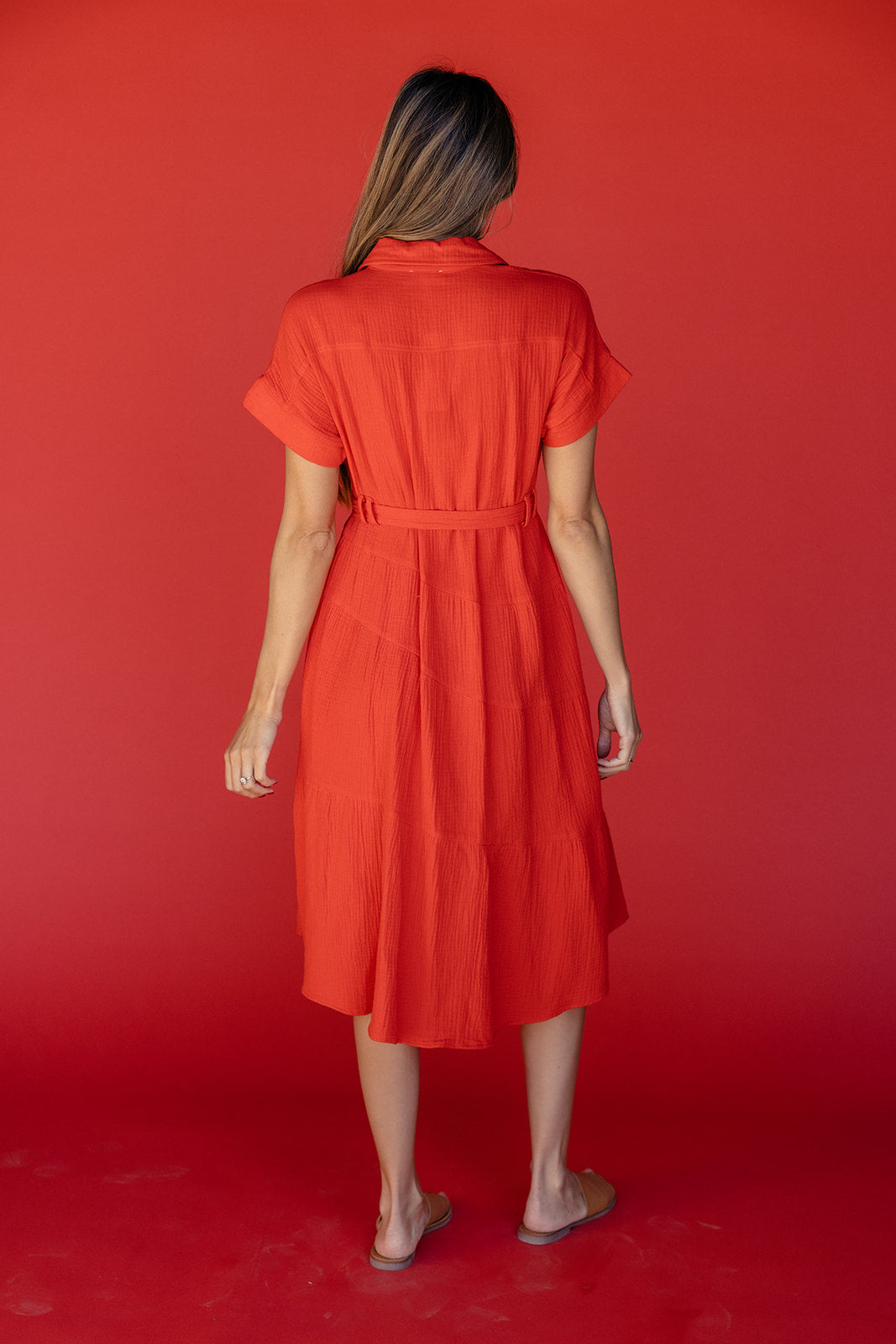 Rosy Posy Button Midi