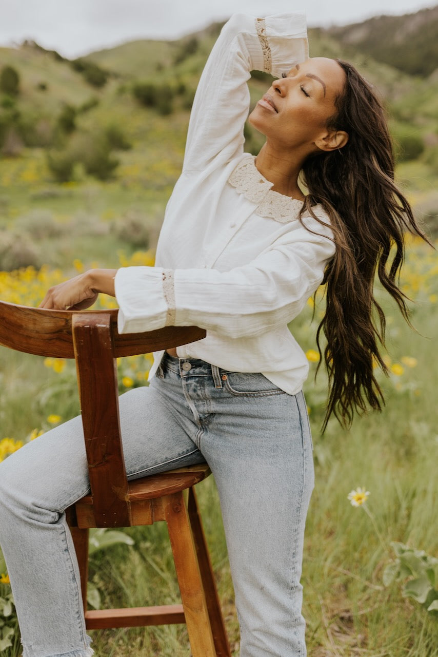 SALT River Oaks Lace Collar Blouse