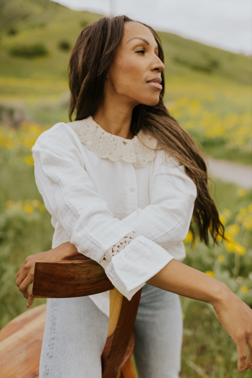 SALT River Oaks Lace Collar Blouse