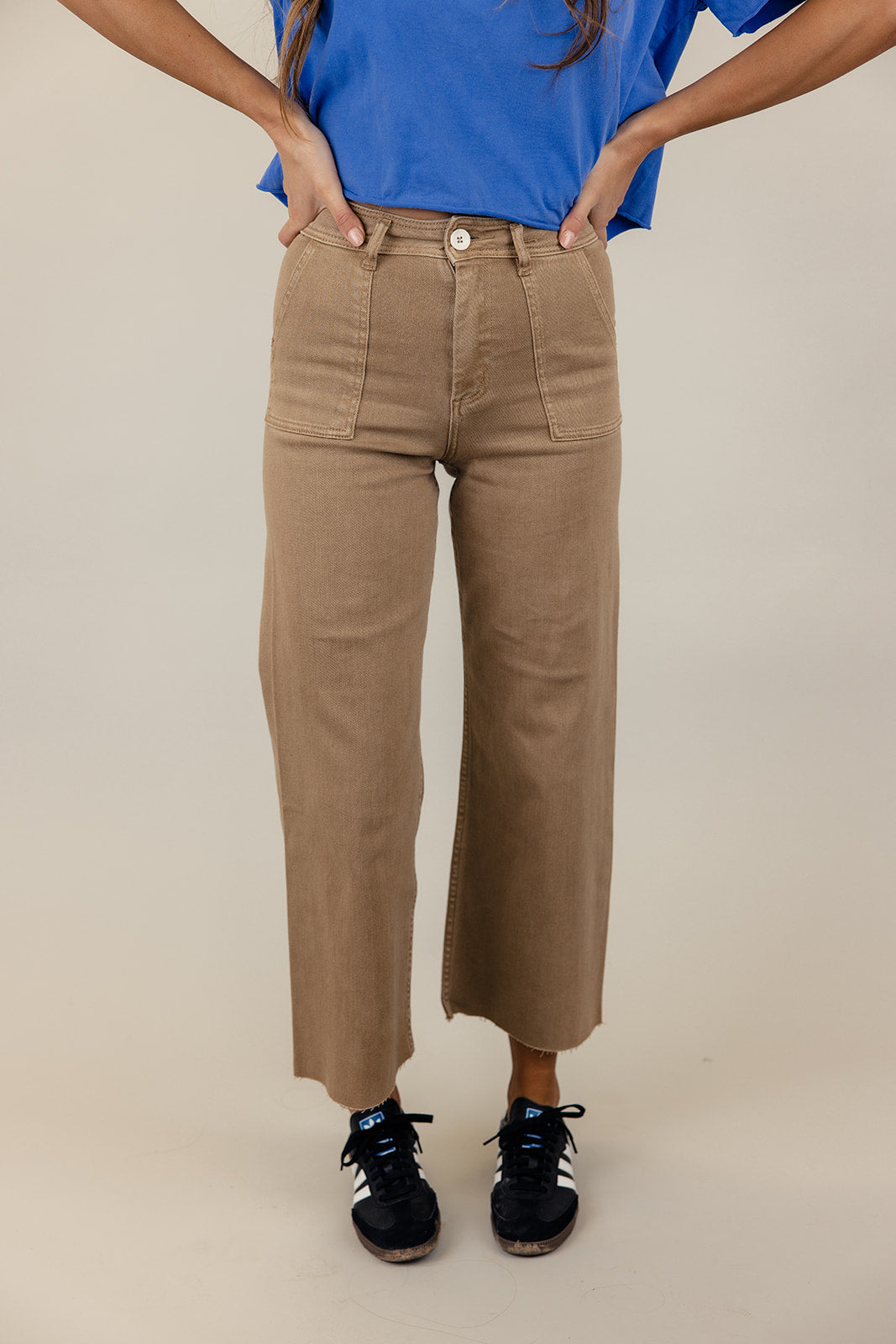 Skyler High Rise Raw Edge Pants