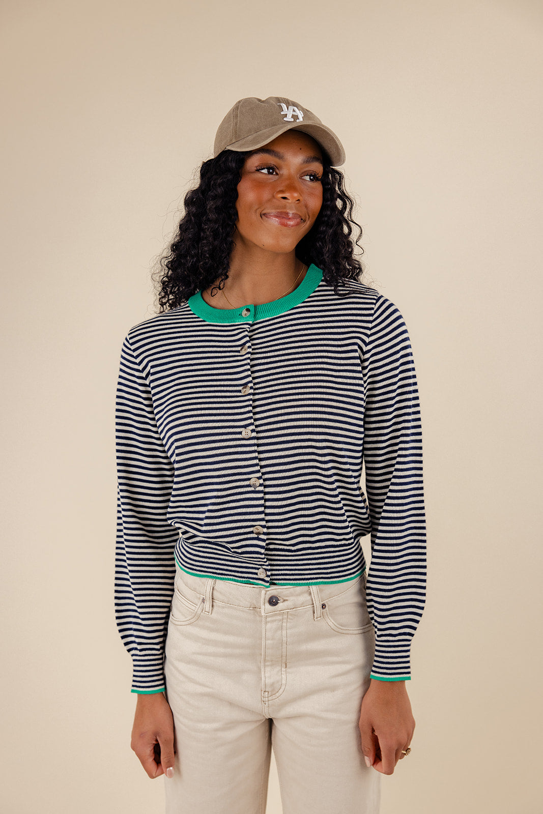 We’re Cool Now Striped Cardigan