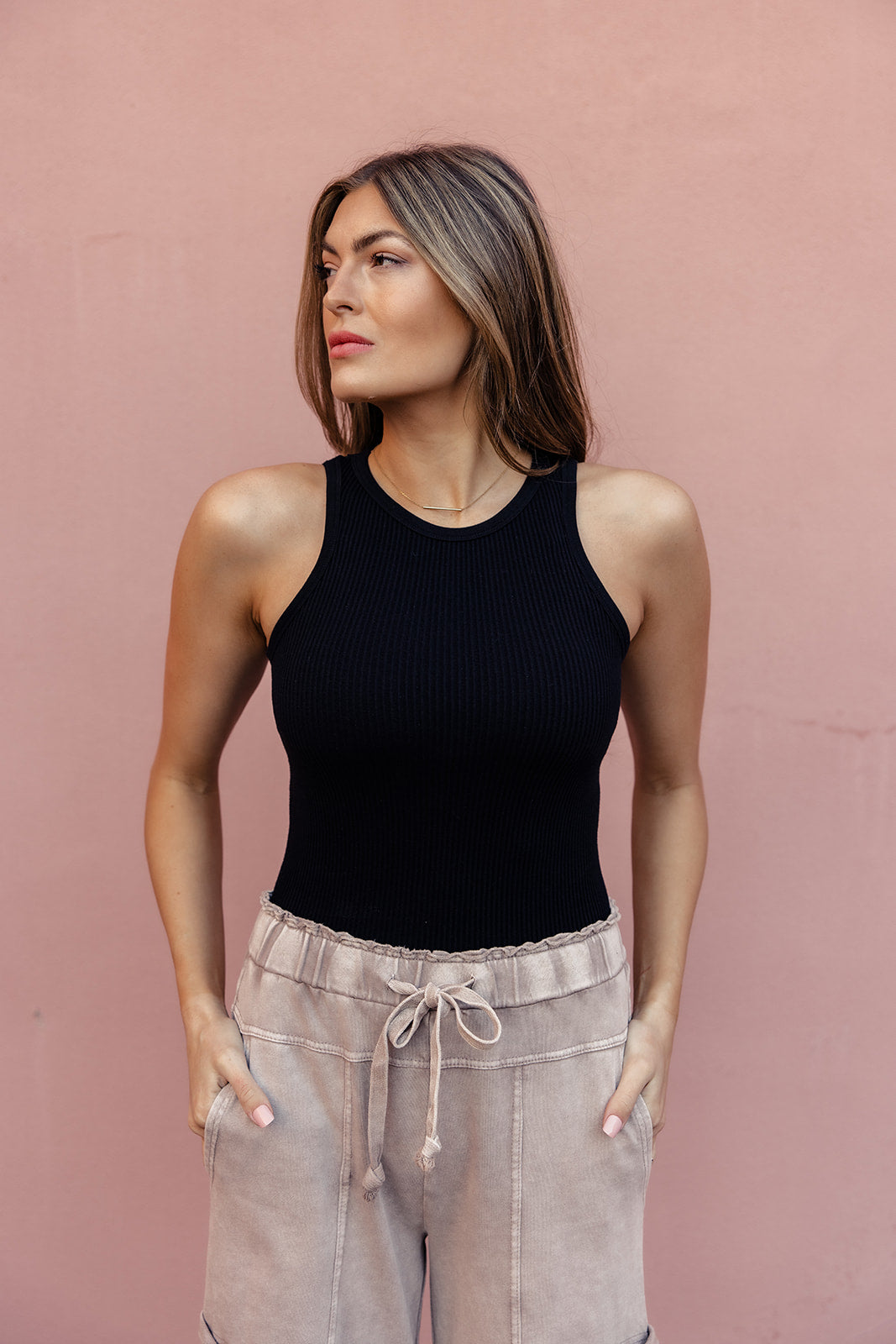 The Allie Solid Tank Bodysuit