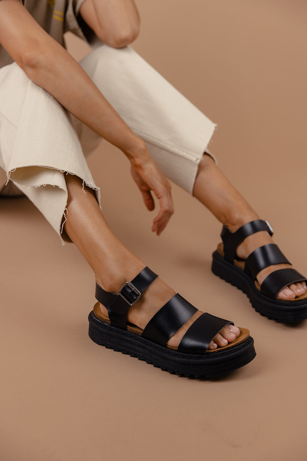 Martita Leather Platform Sandals