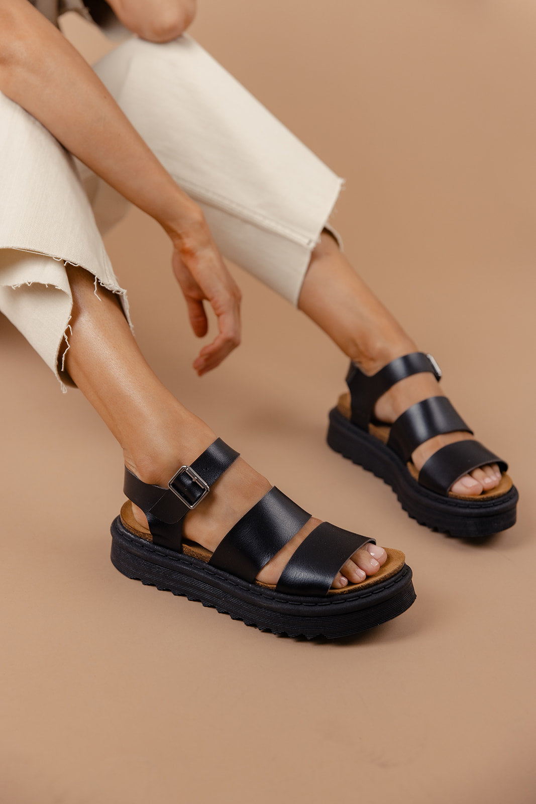 Martita Leather Platform Sandals