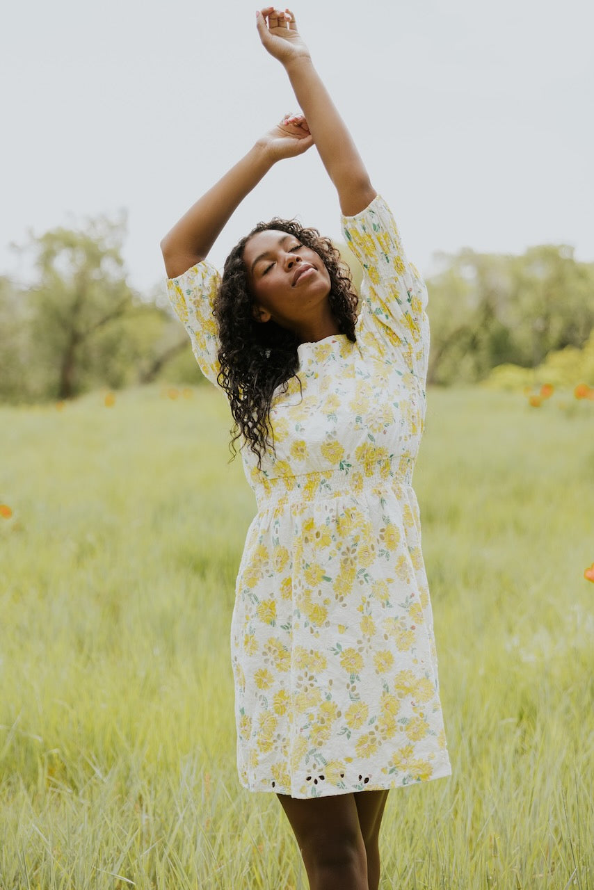 SALT Noble Grove Floral Eyelet Dress