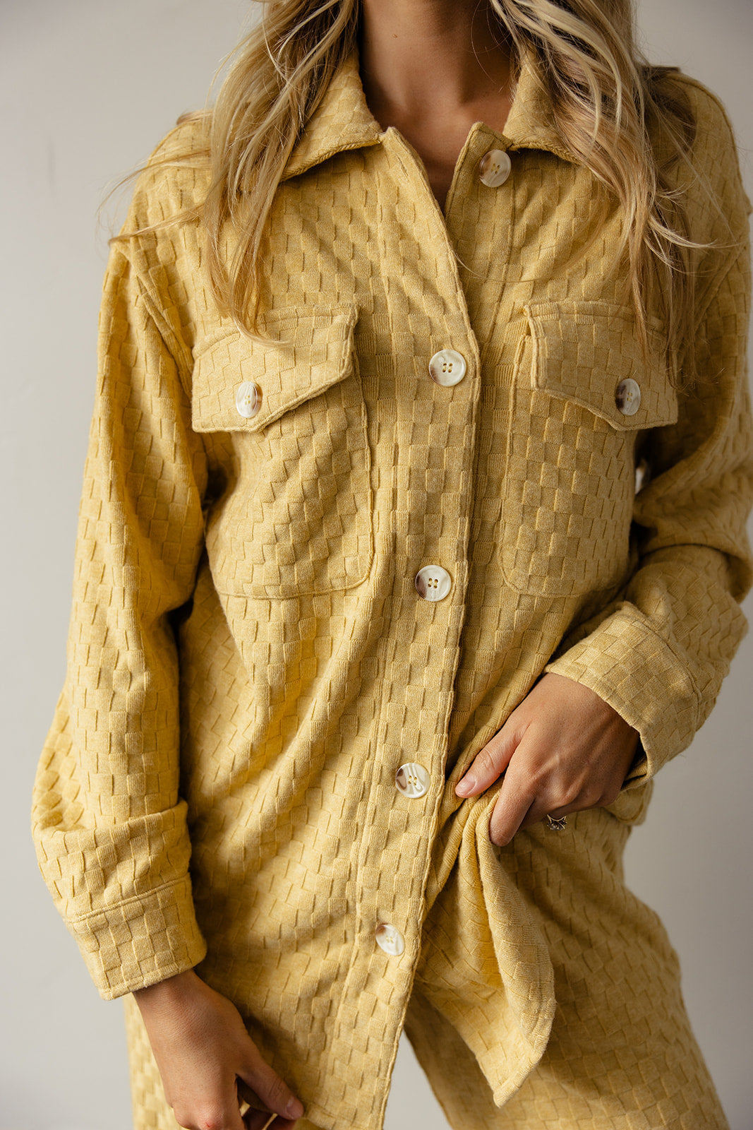 Keonna Textured Button Down