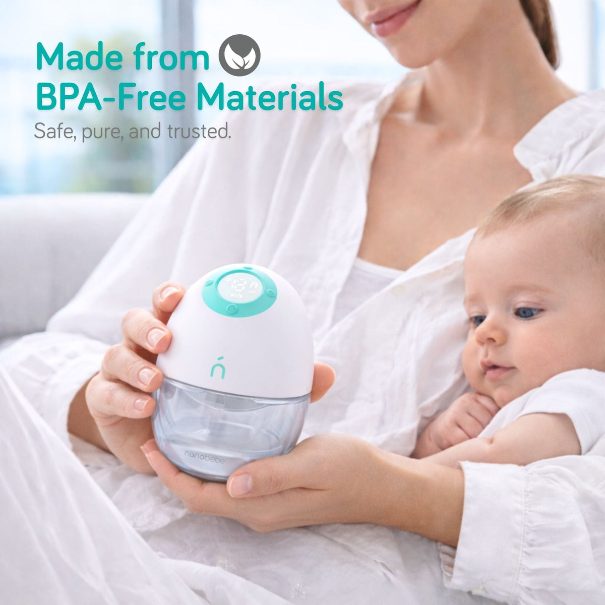 Nanobébé Wearable Breast Pump – Hands-Free, Quiet, App-Controlled