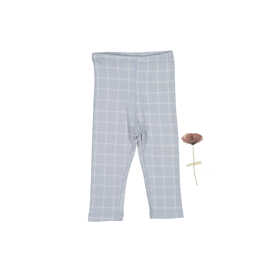 The Printed Legging - Blue Grid Leggings Lovely Littles   