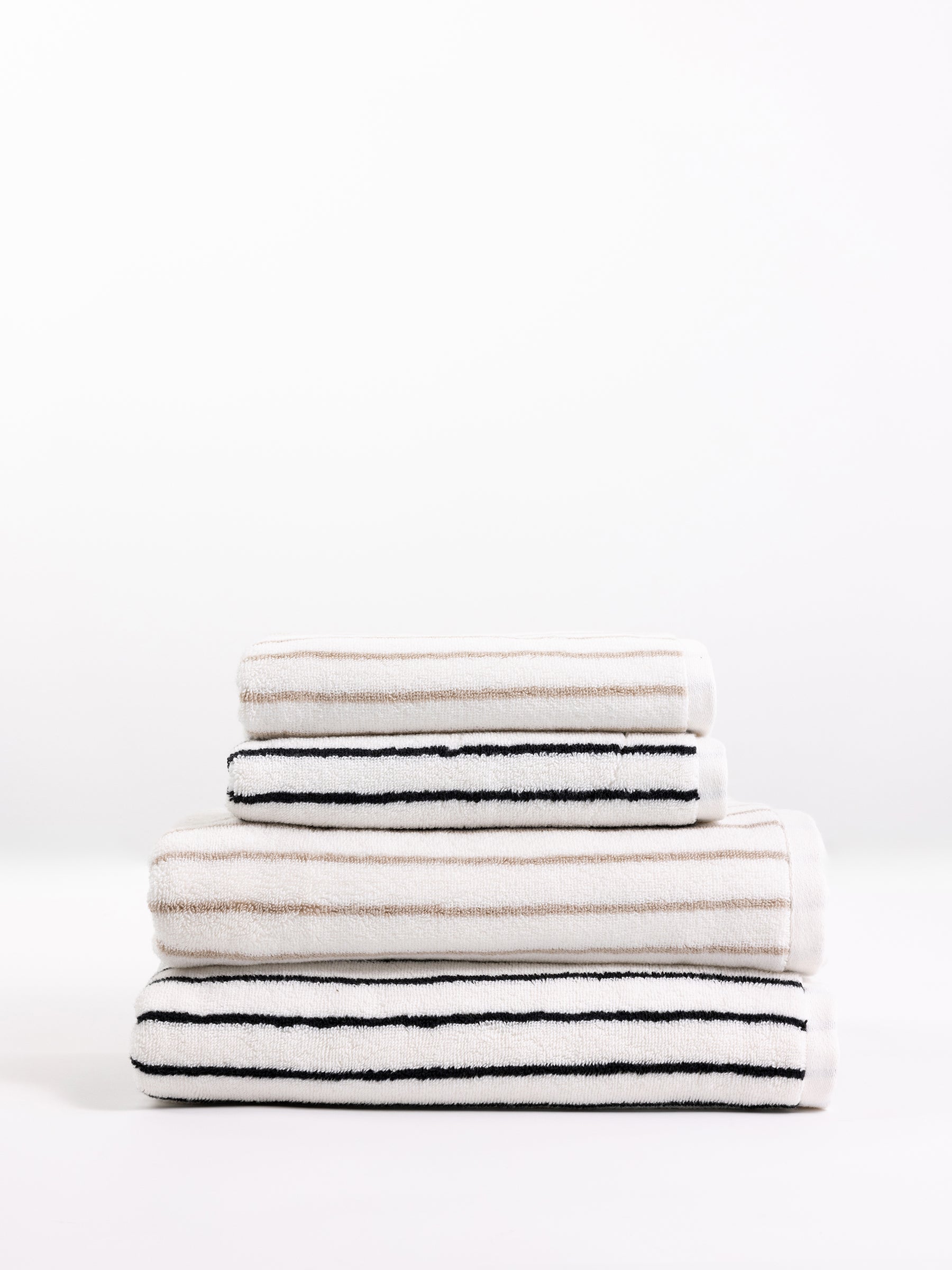 Luxe Striped Bath Towels