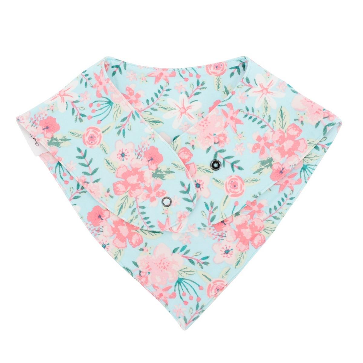Baby Bib - Aqua Floral