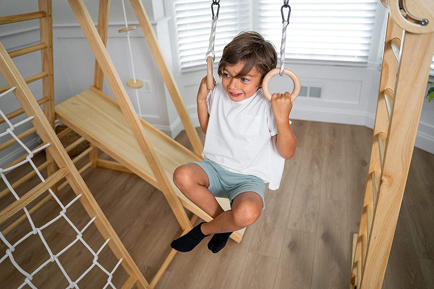 Chestnut - 8-in-1 Indoor Jungle Gym for Toddlers Indoor Avenlur.com   